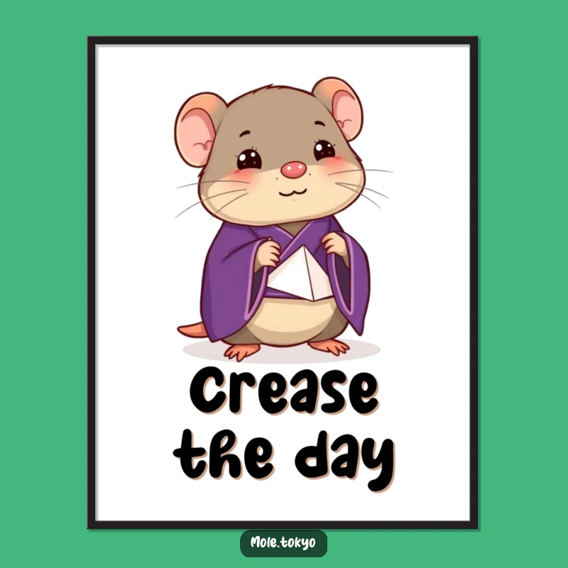 Funny Mole Origami Digital Print: Instant Artful Humor for Your Space