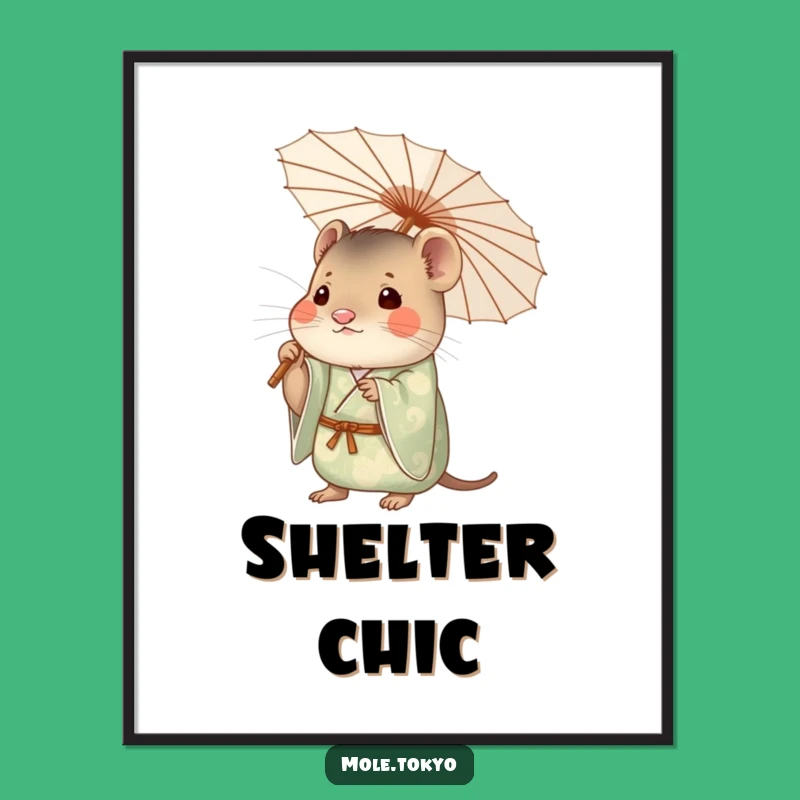 Funny Mole Kimono Digital Print: Instant Whimsy and Humor for Your Space