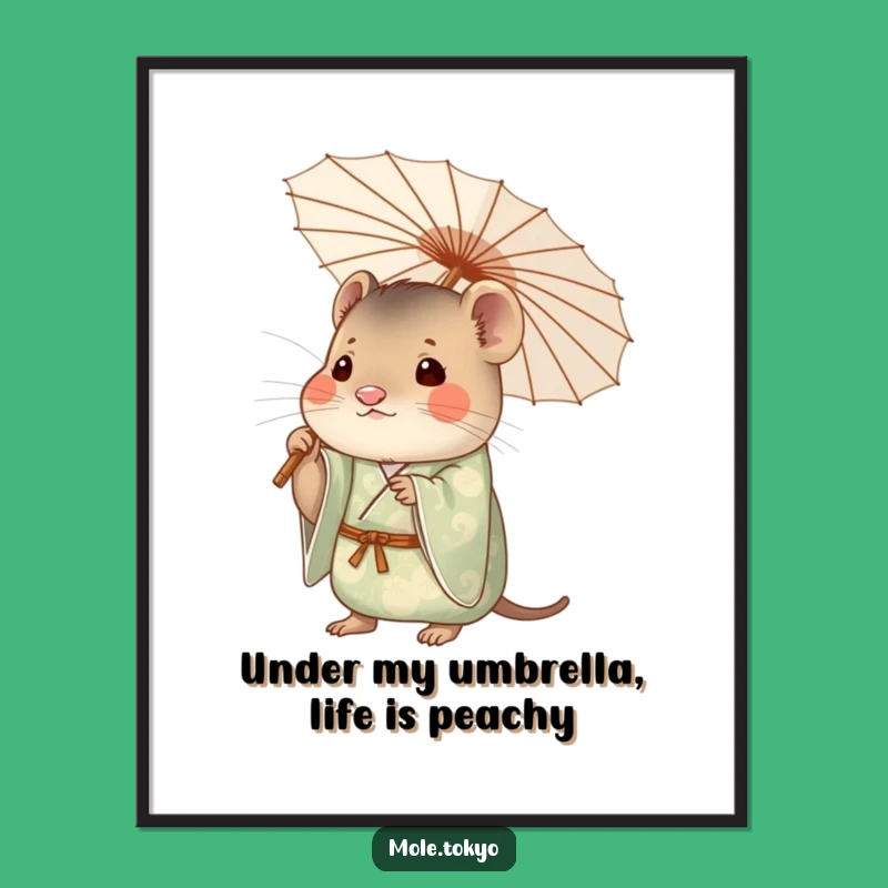 Free Printable Wall Art: Curious Mole Kimono Explorer Downloadable Decor